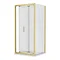Toreno Brushed Brass 760 x 760mm Bi-Fold Door Shower Enclosure without Tray