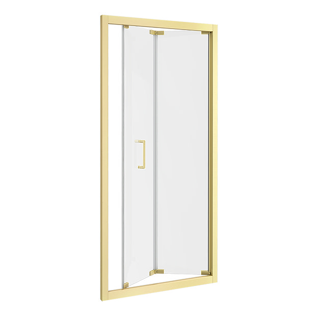 Toreno Brushed Brass 800 x 1850 BiFold Shower Door