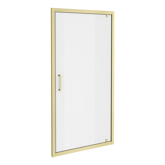 Toreno Brushed Brass 800 x 1850 Pivot Shower Door