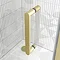 Toreno Brushed Brass 900 x 900mm Bi-Fold Door Shower Enclosure without Tray