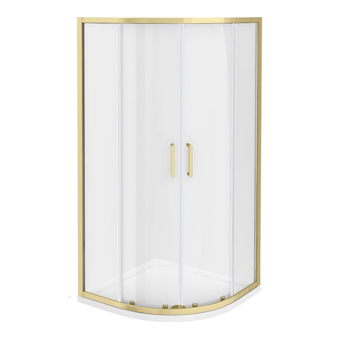 Toreno Brushed Brass 900 x 900mm Quadrant Shower Enclosure