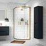 Toreno Brushed Brass 900 x 900mm Quadrant Shower Enclosure without Tray