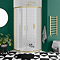 Toreno Brushed Brass 900 x 900mm Quadrant Shower Enclosure without Tray
