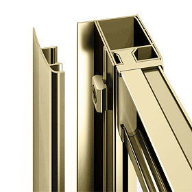 Toreno Brushed Brass Shower Door Concealed Screw Cover Profiles