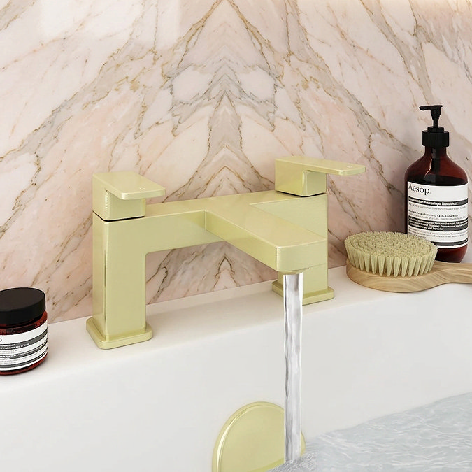 Toreno Brushed Brass Tap Package (Bath + Basin Tap)