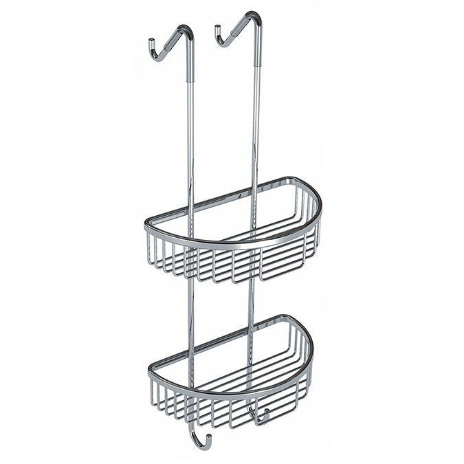 Toreno Chrome 2-Tier Hanging Shower Caddy Large Image