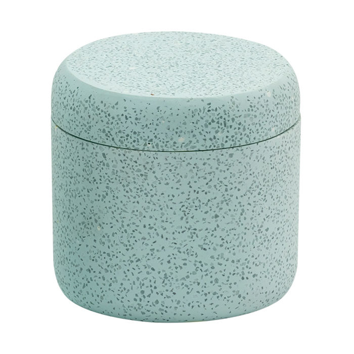 Toreno Duck Egg Terrazzo-Effect Polyresin Storage Jar Large Image