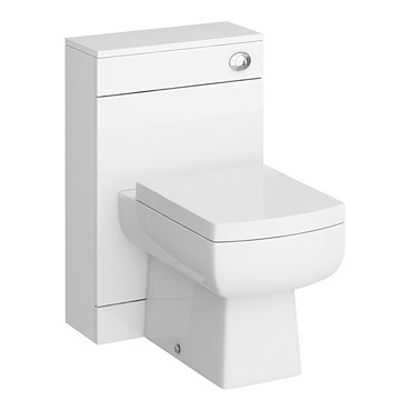 Toreno Gloss White WC Unit with Cistern + Slimline Soft Close Seat W500 x D200mm  Standard Large Ima