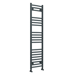 Toreno Heated Towel Rail - Anthracite - 300 x 1200mm - Curved Bars
