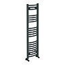 Toreno Heated Towel Rail - Anthracite - 300 x 1200mm - Curved Bars