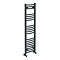 Toreno Heated Towel Rail - Anthracite - 300 x 1200mm - Curved Bars