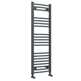 Toreno Heated Towel Rail - Anthracite - 400 x 1200mm - Curved Bars