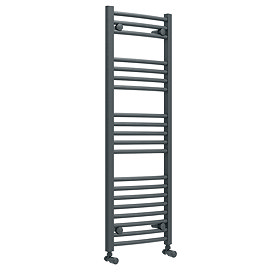 Toreno Heated Towel Rail - Anthracite - 400 x 1200mm - Curved Bars