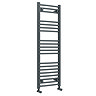 Toreno Heated Towel Rail - Anthracite - 400 x 1200mm - Curved Bars