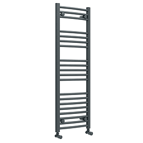 Toreno Heated Towel Rail - Anthracite - 400 x 1200mm - Curved Bars