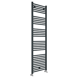 Toreno Heated Towel Rail - Anthracite - 500 x 1800mm - Straight Bars