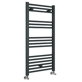 Toreno Heated Towel Rail - Anthracite - 600 x 1000mm - Straight Bars
