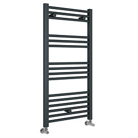 Toreno Heated Towel Rail - Anthracite - 600 x 1000mm - Straight Bars