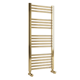 Toreno Heated Towel Rail – Brushed Brass – 500 x 1188mm – Straight Bars