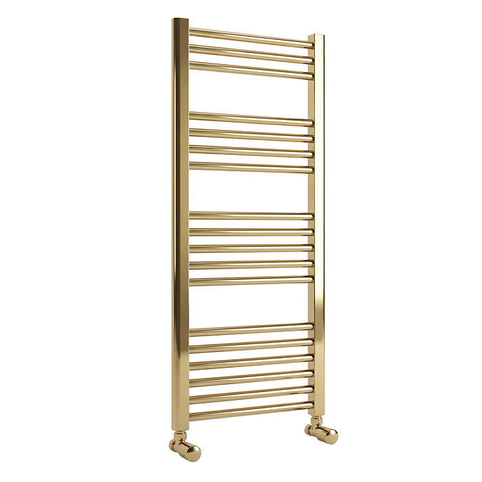 Toreno Heated Towel Rail – Brushed Brass – 500 x 1188mm – Straight Bars
