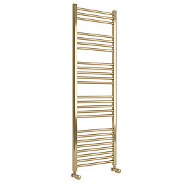 Toreno Heated Towel Rail - Brushed Brass - 500 x 1600mm - Straight Bars