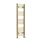 Toreno Heated Towel Rail – Brushed Brass – 300 x 1000mm – Curved Bars