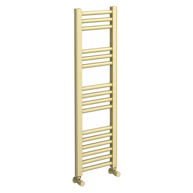 Toreno Heated Towel Rail – Brushed Brass – 300 x 1000mm – Straight Bars