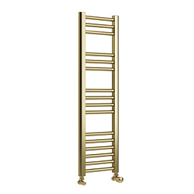 Toreno Heated Towel Rail – Brushed Brass – 300 x 1000mm – Straight Bars