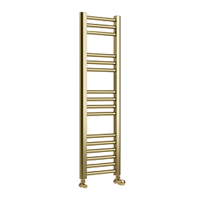 Toreno Heated Towel Rail – Brushed Brass – 300 x 1000mm – Straight Bars