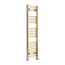 Toreno Heated Towel Rail - Brushed Brass - 300 x 1200mm - Curved Bars