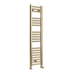 Toreno Heated Towel Rail – Brushed Brass – 300 x 1200mm – Straight Bars