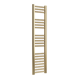 Toreno Heated Towel Rail – Brushed Brass – 300 x 1200mm – Straight Bars