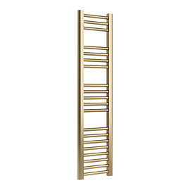 Toreno Heated Towel Rail – Brushed Brass – 300 x 1200mm – Straight Bars