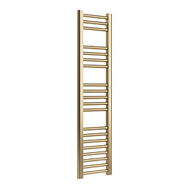 Toreno Heated Towel Rail – Brushed Brass – 300 x 1200mm – Straight Bars