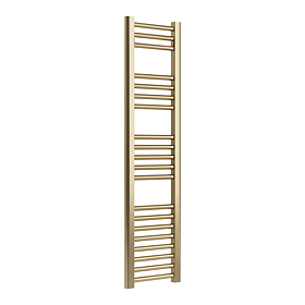 Toreno Heated Towel Rail – Brushed Brass – 300 x 1200mm – Straight Bars