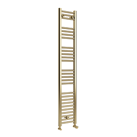 Toreno Heated Towel Rail – Brushed Brass – 300 x 1600mm – Straight Bars