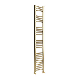 Toreno Heated Towel Rail – Brushed Brass – 300 x 1600mm – Straight Bars