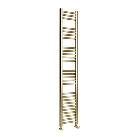 Toreno Heated Towel Rail – Brushed Brass – 300 x 1600mm – Straight Bars