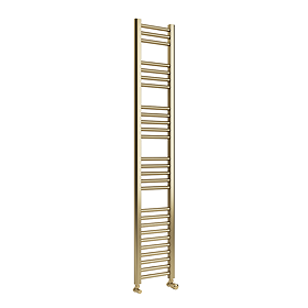 Toreno Heated Towel Rail – Brushed Brass – 300 x 1600mm – Straight Bars