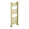 Toreno Heated Towel Rail – Brushed Brass – 300 x 800mm – Curved Bars