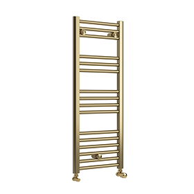 Toreno Heated Towel Rail – Brushed Brass – 400 x 1000mm – Straight Bars