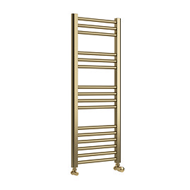 Toreno Heated Towel Rail – Brushed Brass – 400 x 1000mm – Straight Bars