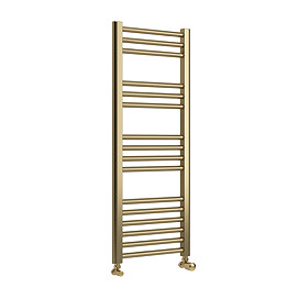 Toreno Heated Towel Rail – Brushed Brass – 400 x 1000mm – Straight Bars