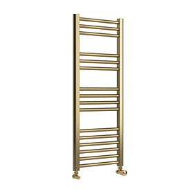 Toreno Heated Towel Rail – Brushed Brass – 400 x 1000mm – Straight Bars