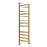 Toreno Heated Towel Rail – Brushed Brass – 400 x 1200mm – Curved Bars