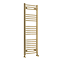Toreno Heated Towel Rail – Brushed Brass – 400 x 1200mm – Curved Bars