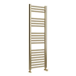 Toreno Heated Towel Rail – Brushed Brass – 400 x 1200mm – Straight Bars