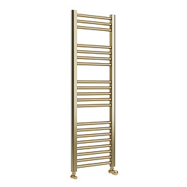 Toreno Heated Towel Rail – Brushed Brass – 400 x 1200mm – Straight Bars