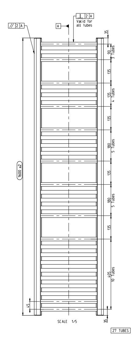 Toreno Heated Towel Rail – Brushed Brass – 400 x 1600mm – Straight Bars