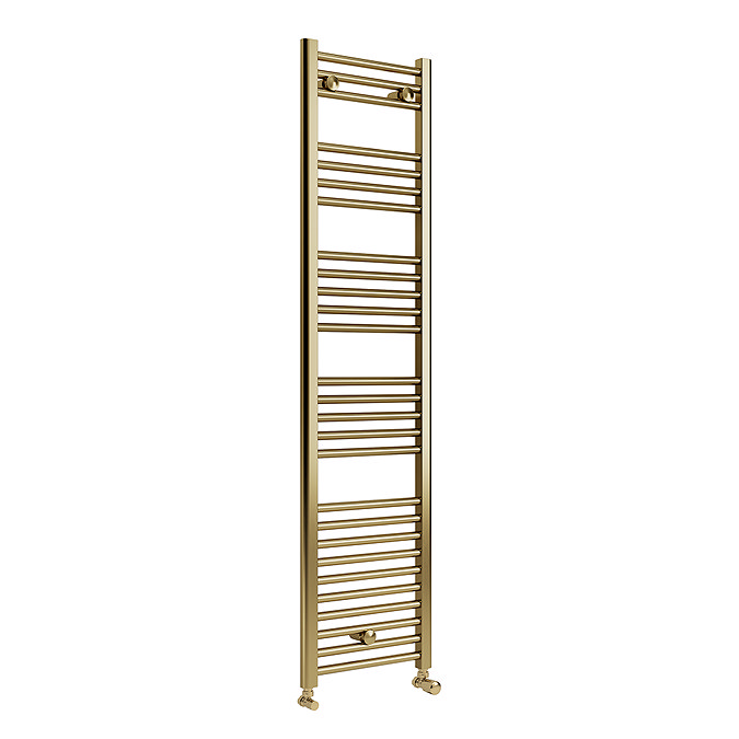 Toreno Heated Towel Rail – Brushed Brass – 400 x 1600mm – Straight Bars
